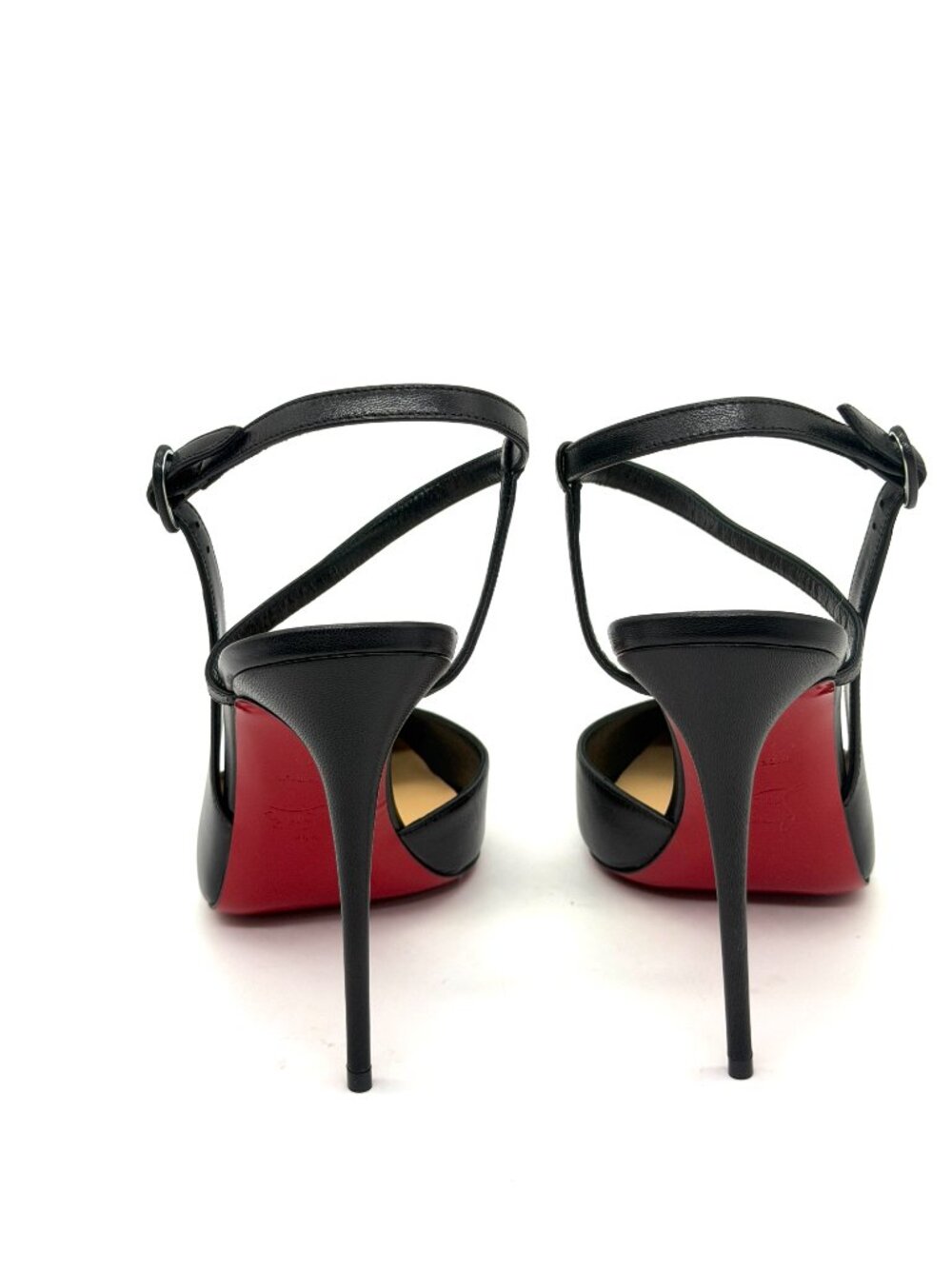 Christian Louboutin JENLOVE 100 Leather Ankle Strap Heels Pump Shoes Sandal - Picture 12 of 16